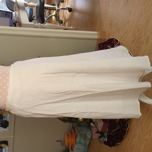 Chico women's white lined linen skirt